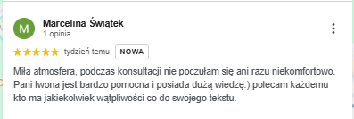 indywidualne konsultacje pisarskie - rozwianie wątpliwości