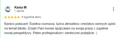indywidualne konsultacje pisarskie - luźna atmosfera